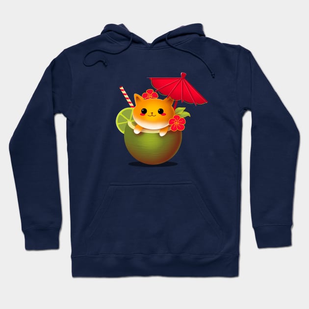 Cocktail cat Hoodie by eriondesigns